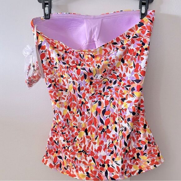 Anne Cole swimsuit  Women's Twist Front Bandeaukini Swim Top S - Picture 8 of 13